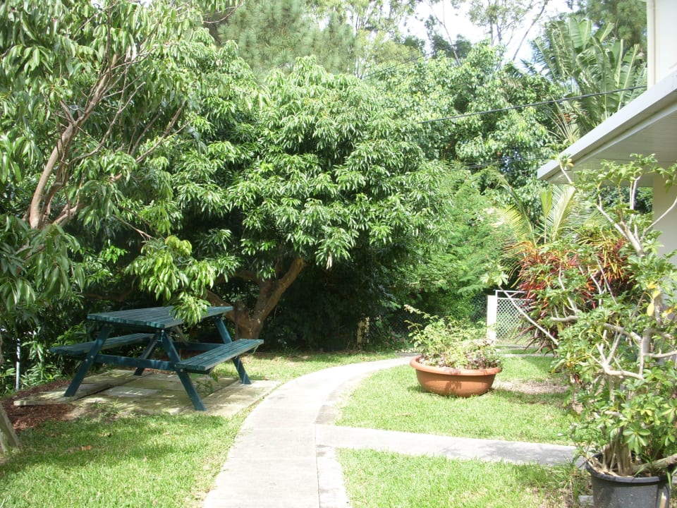 Allée d'accès dans le jardin Ferienhaus Logis de Koutio