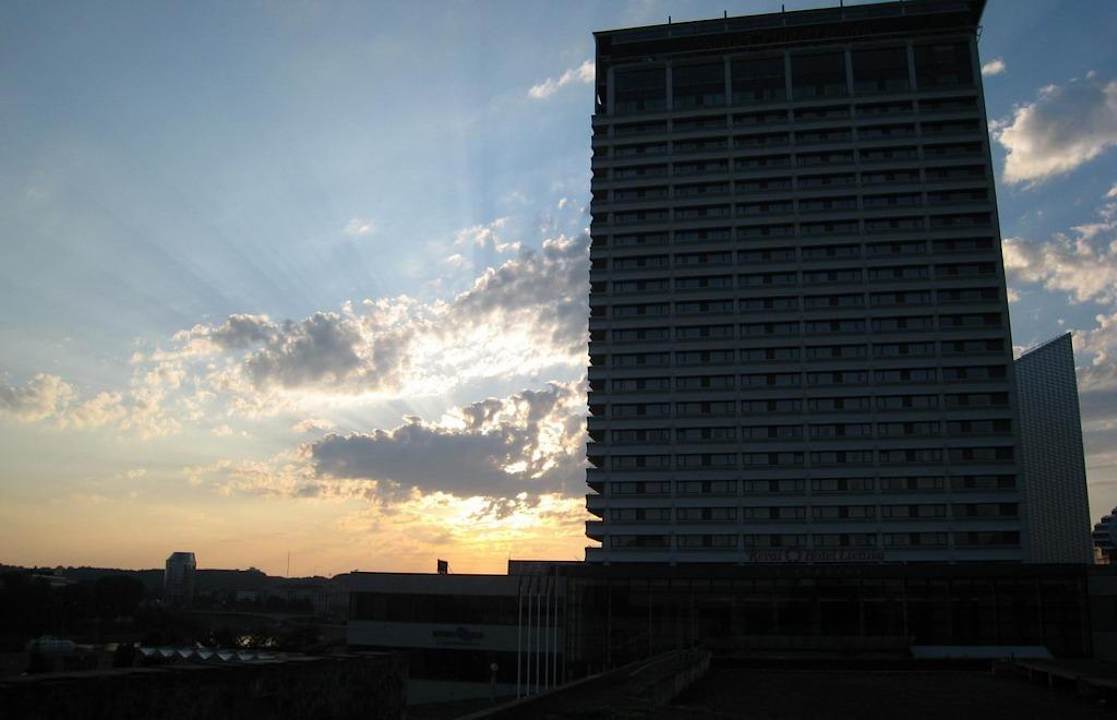 Sunset and hotel Hotel Radisson Blu Lietuva