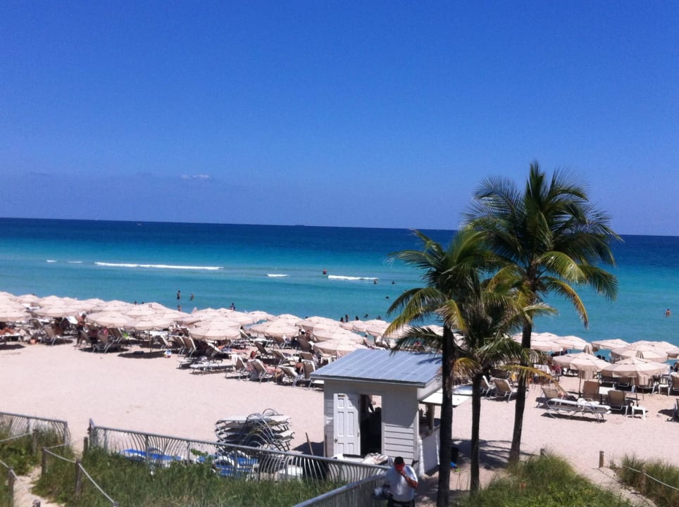 Blick vom Pool auf Strand Trump International Beach Resort