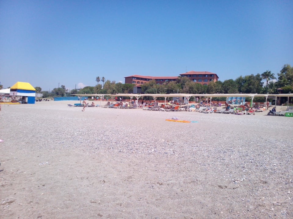 Blick vom Strand Richtung Hotel Club Turtas Beach Hotel