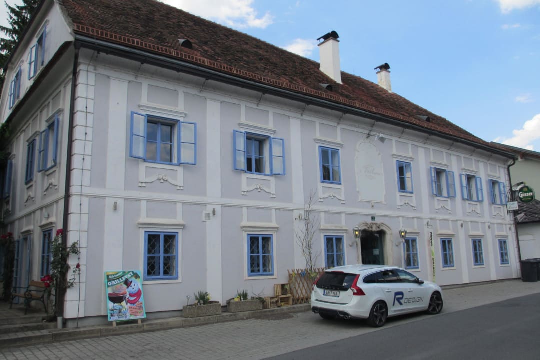 Straßenansicht Gästehaus Cafe Lamina