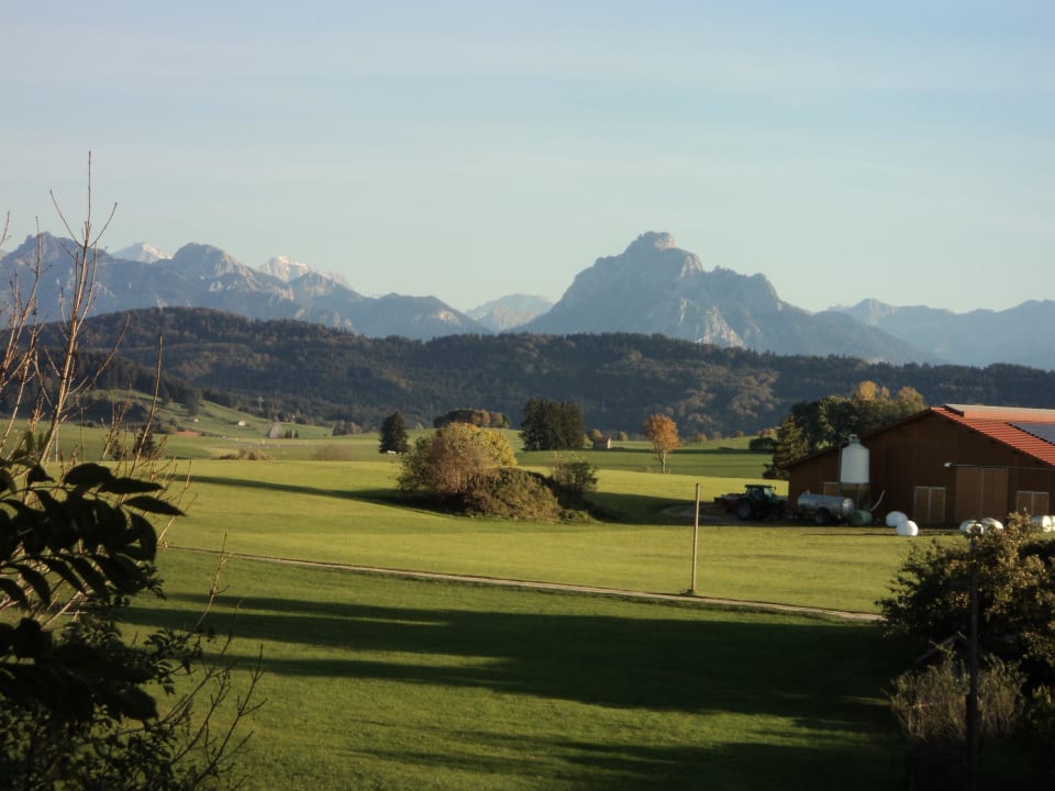 Ausblick von Balkon und Terrasse Kinderferienhof Bergblick