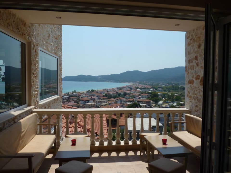 Aussicht von der Bar/Hotel Maistrali Hotel Maistrali
