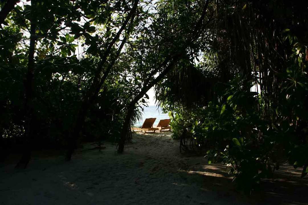 Ausgang zum Meer (Bungalow Nr 147) NH Collection Maldives Reethi Resort