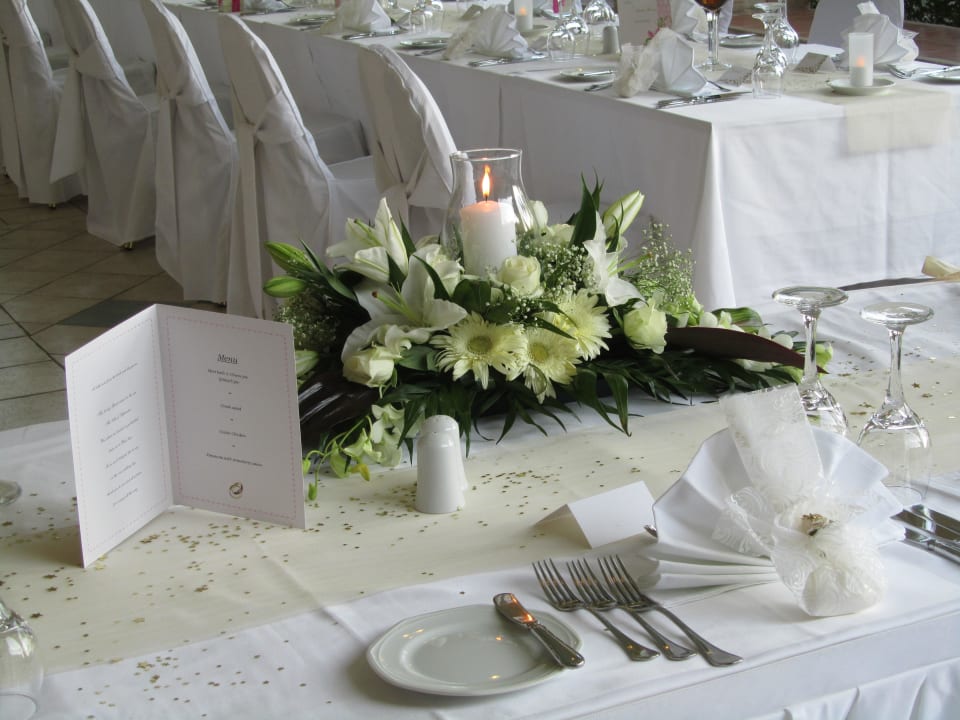 Tischdeko bei Hochzeiten im Hotel Lindos Princess Beach Resort & Spa