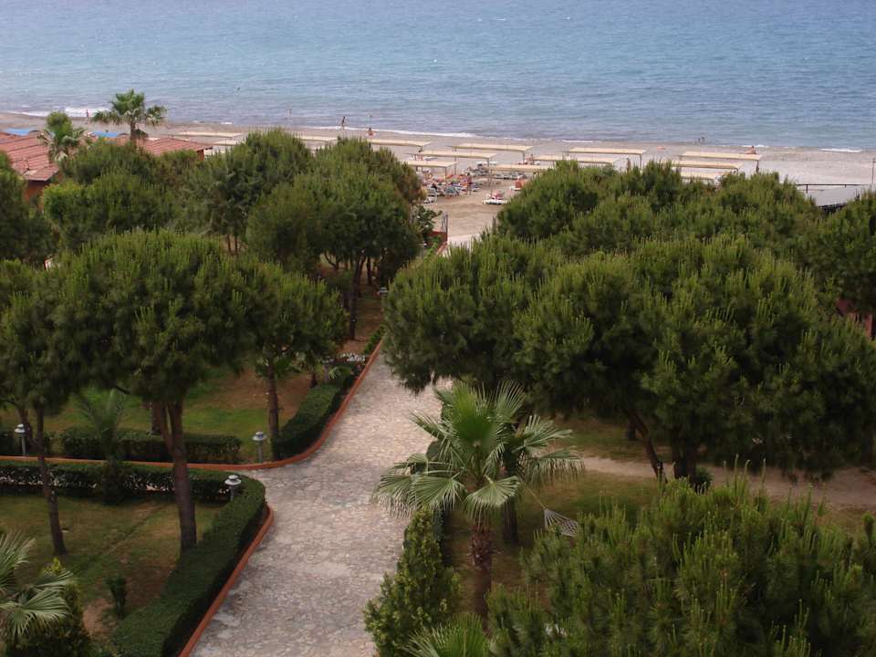 Außenanlage und Strand Club Turtas Beach Hotel