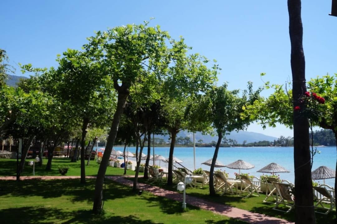 Hotel Meri im May. Weg zum Strand.  Hotel Meri