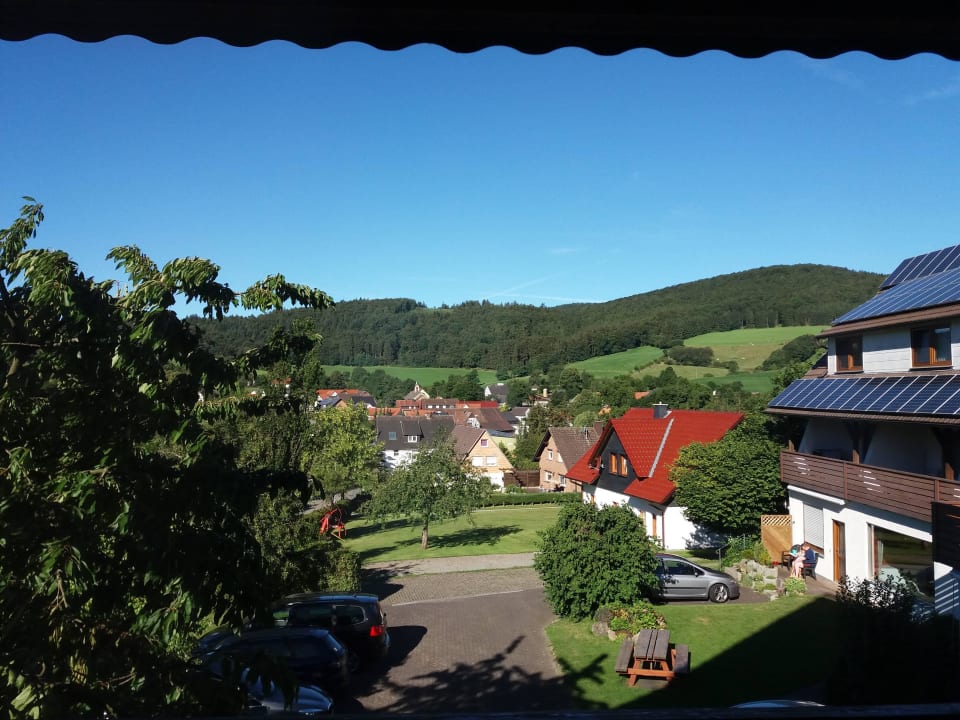 Blick aus dem Wohnzimmer  Wiesenberghof