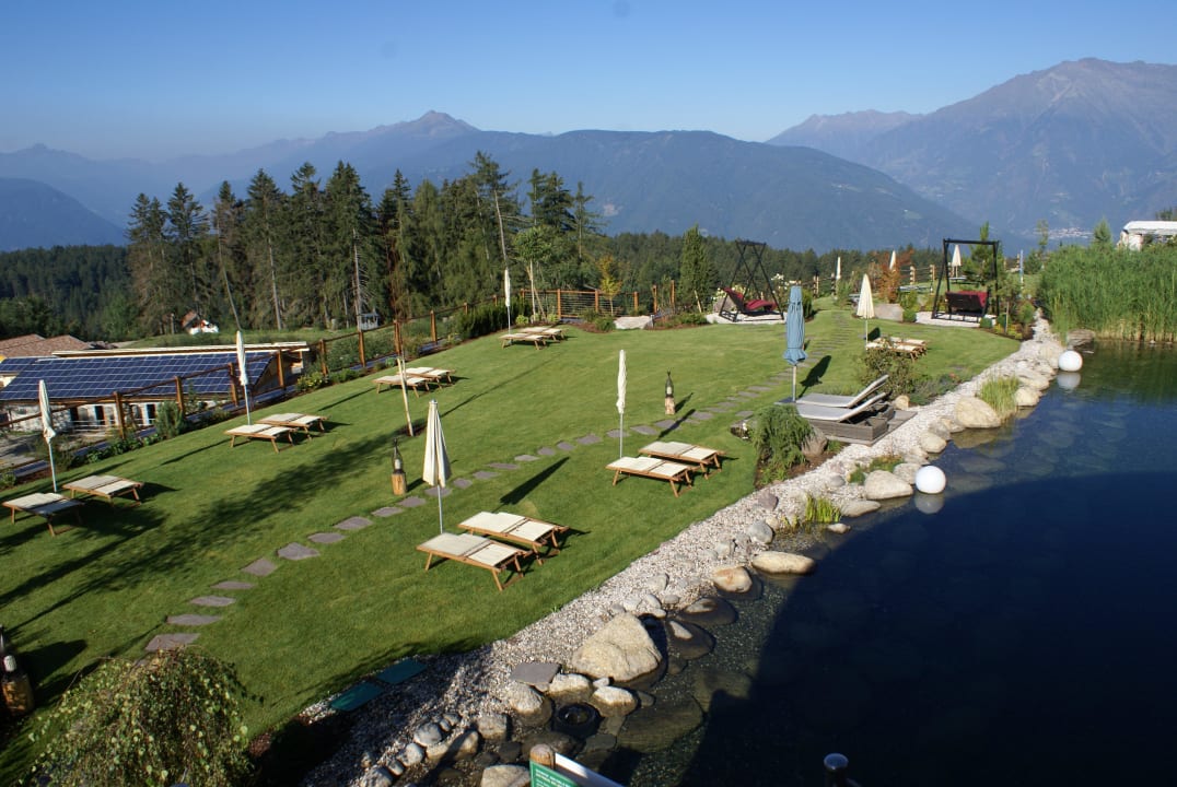 Blick vom Speisesaal Hotel Chalet Mirabell