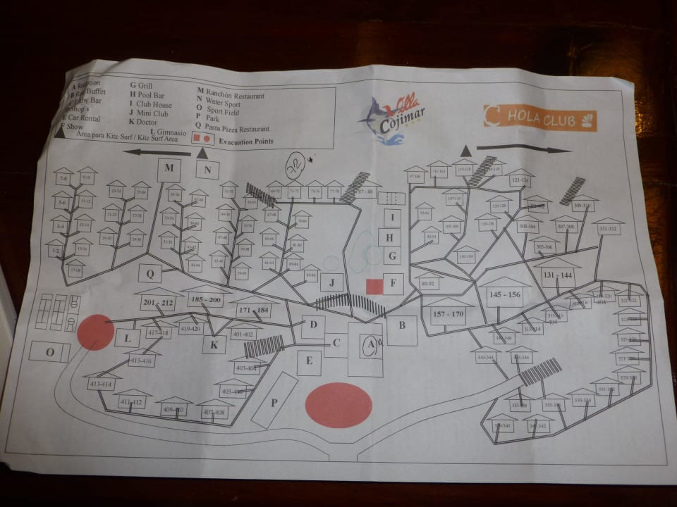 Lageplan der Anlage Starfish Cayo Guillermo