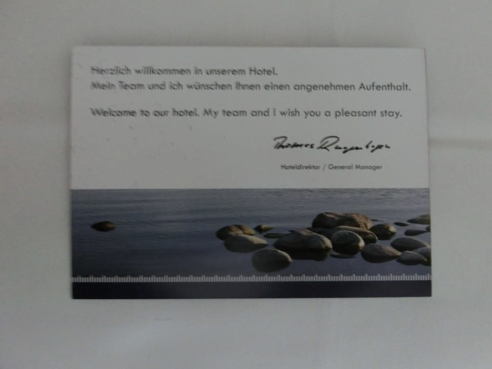 Begrüßungskarte Golden Tulip Bielefeld City