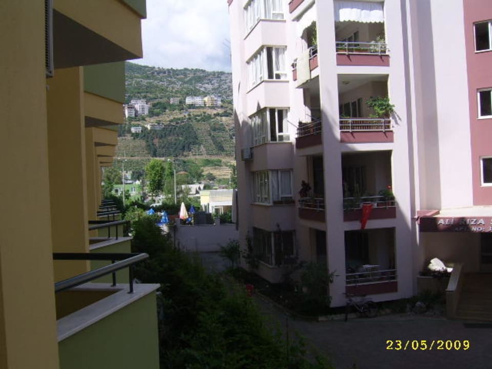 Aussicht vom Balkon Hotel Kleopatra Dreams Beach