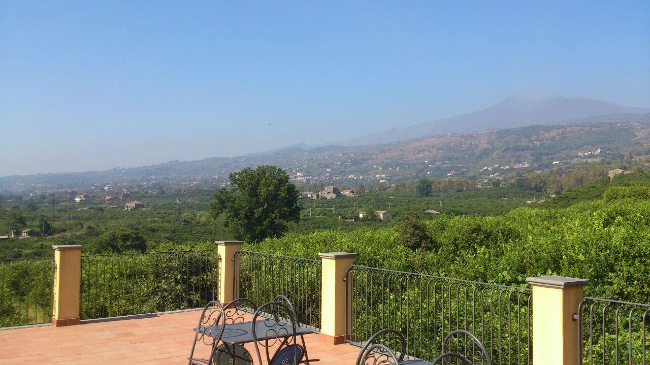 Blick zum Etna Agriturismo Feudogrande