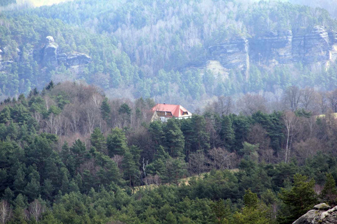 Ausblick Ökopension Villa Weissig