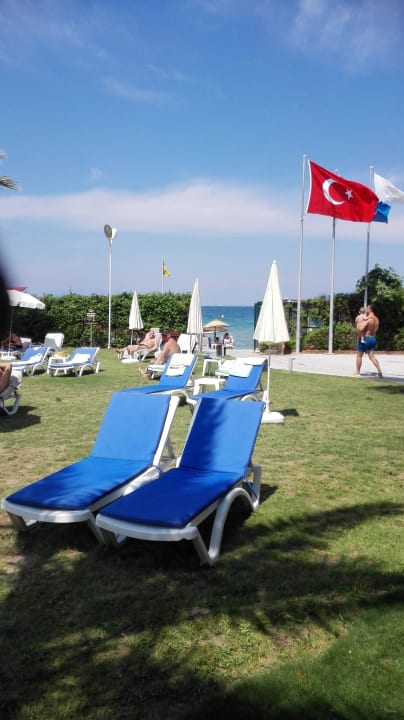 Mit dem rücken zum pool Sicht Richtung Meer Hotel Ephesia