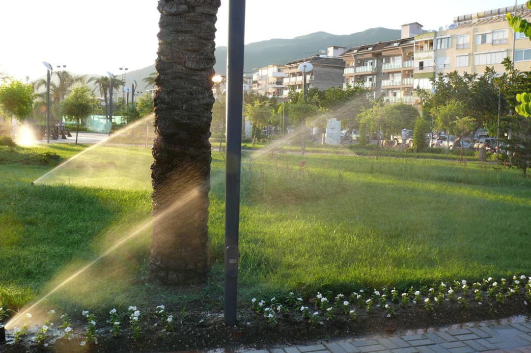 Park przed hotelem Hotel Kahya