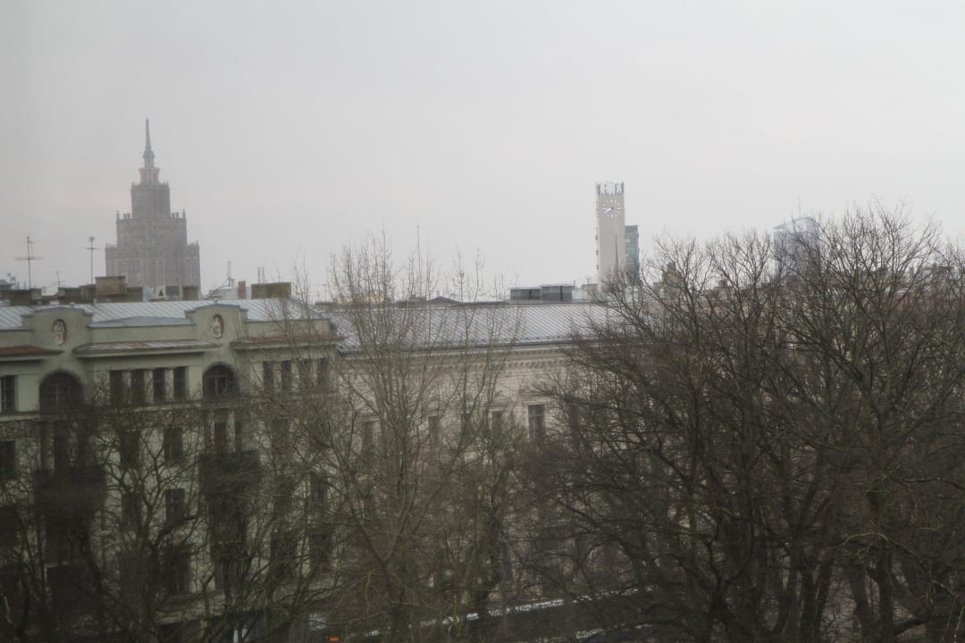Widok na park Hotel Radisson Blu Elizabete