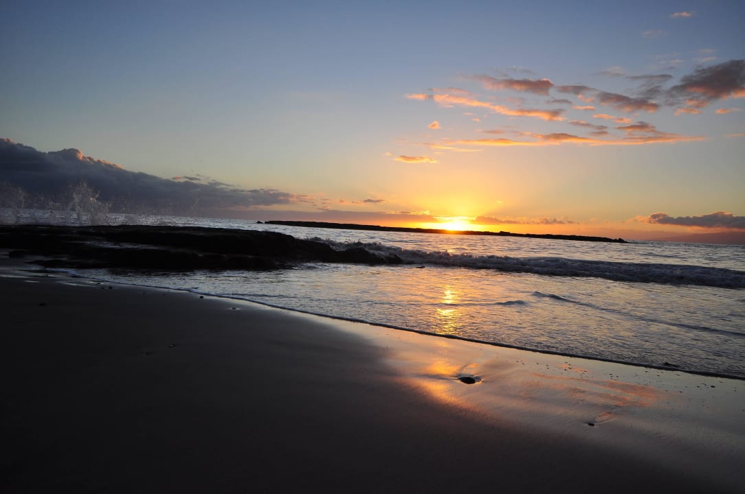 Sonnoenuntergang am Strand von Lagos. Lagos de Fañabé Beach Resort