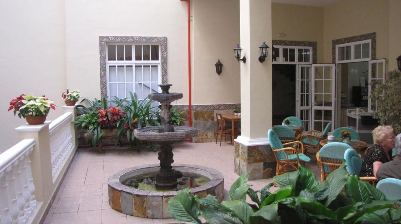 Innenhof vor dem Speisesaal Hotel Marte