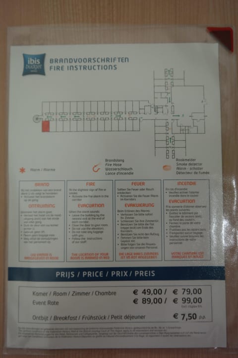 Grundriss ibis budget Amsterdam Airport