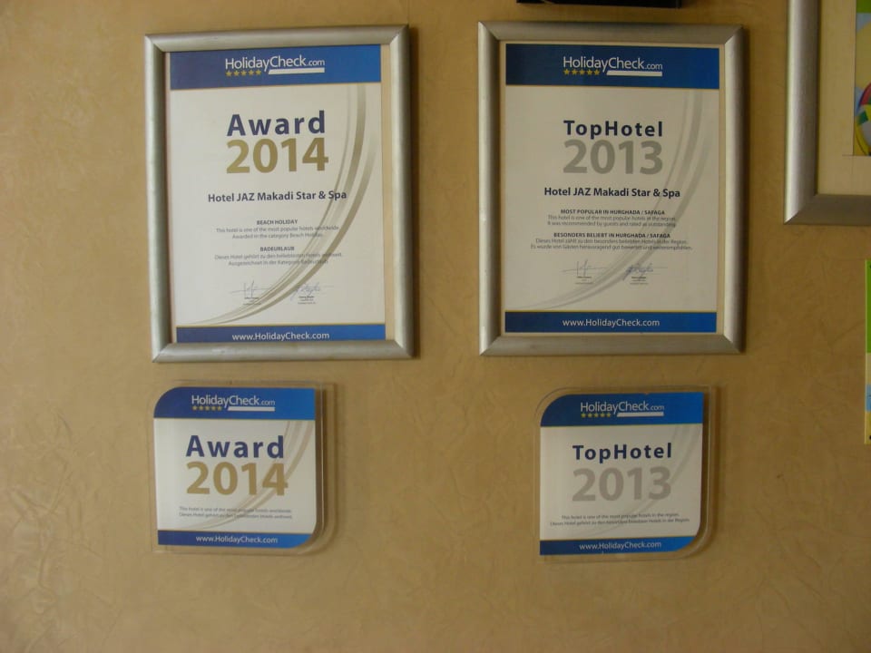 Ganz viele Auszeichnungen Hotel JAZ Makadi Star & Spa