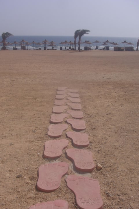 Einfach den Spuren folgen bis zum Strand Three Corners Sea Beach Resort