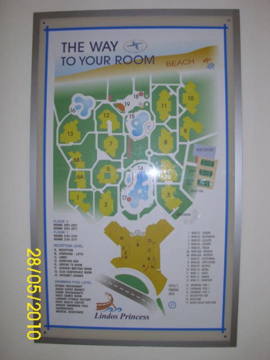 Lageplan Lindos Princess Beach Resort & Spa