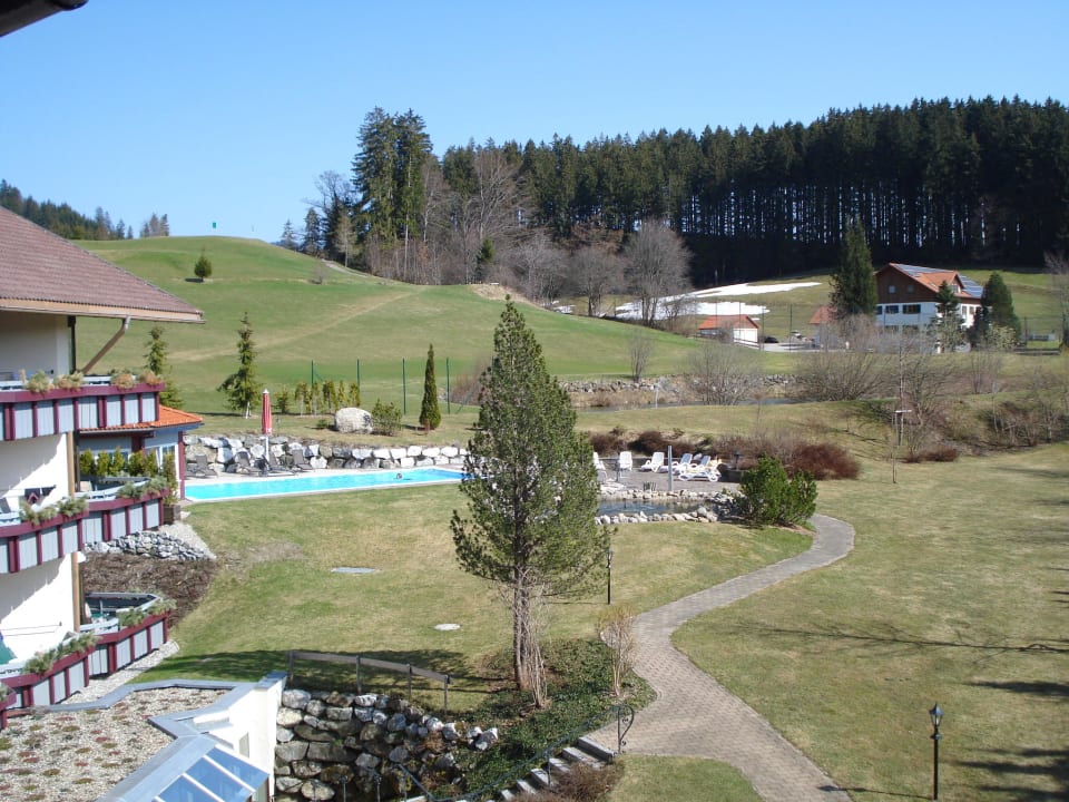 Ausblick auf den Pool Hotel Dein Engel