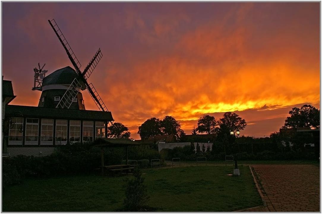 Sonnenuntergang Hotel Pommern Mühle