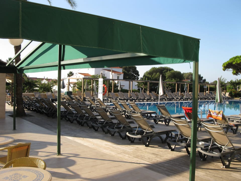 Der Pool mit ausreichend Liegen Alua Illa de Menorca