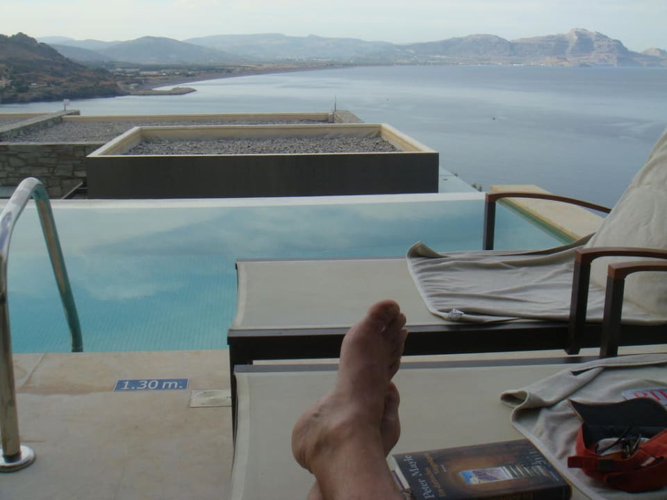 Terrasse, Pool - Ausblick  Lindos Blu, Luxury Hotel & Suites - Adults only