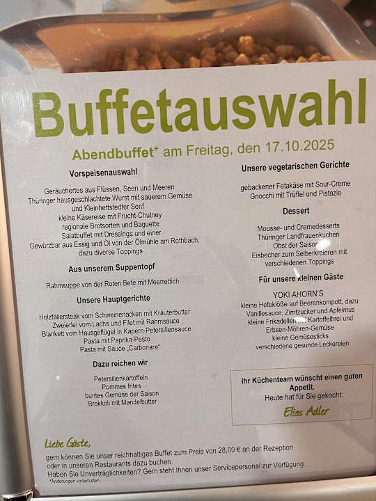 Gastro AHORN Panorama Hotel Oberhof