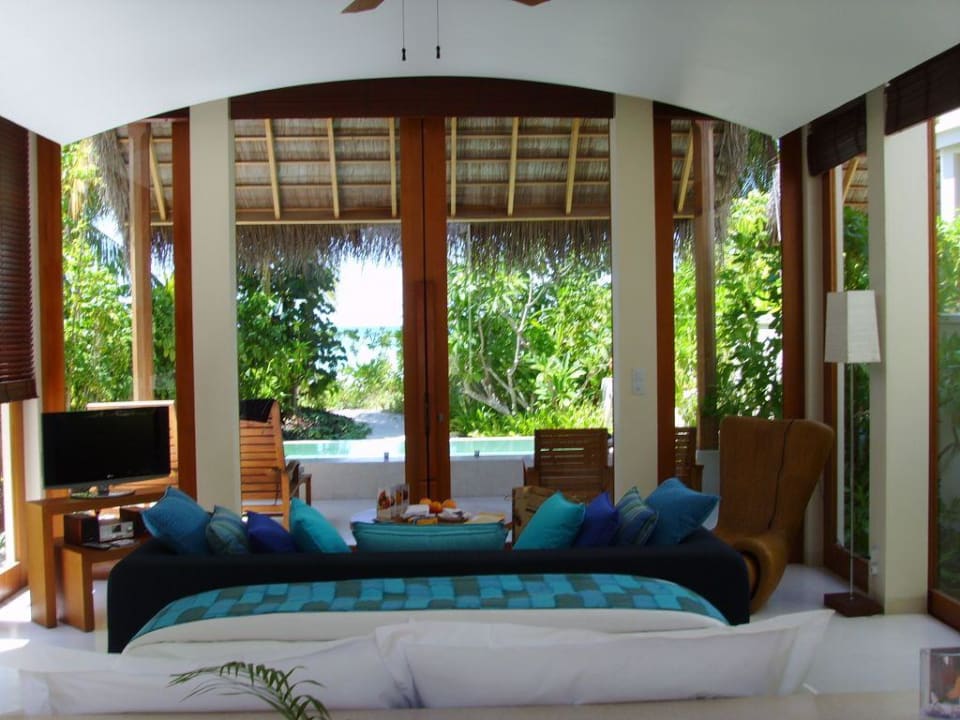 Beachbungalowblick Conrad Maldives Rangali Island