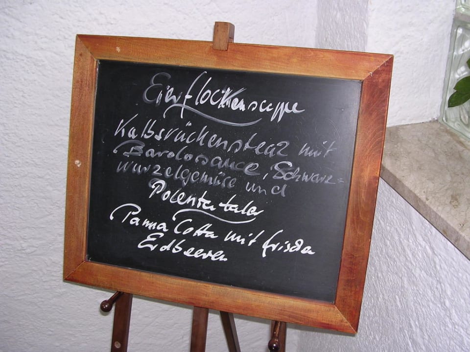 Menüplan Schwandenhof  Ferienwohnungen