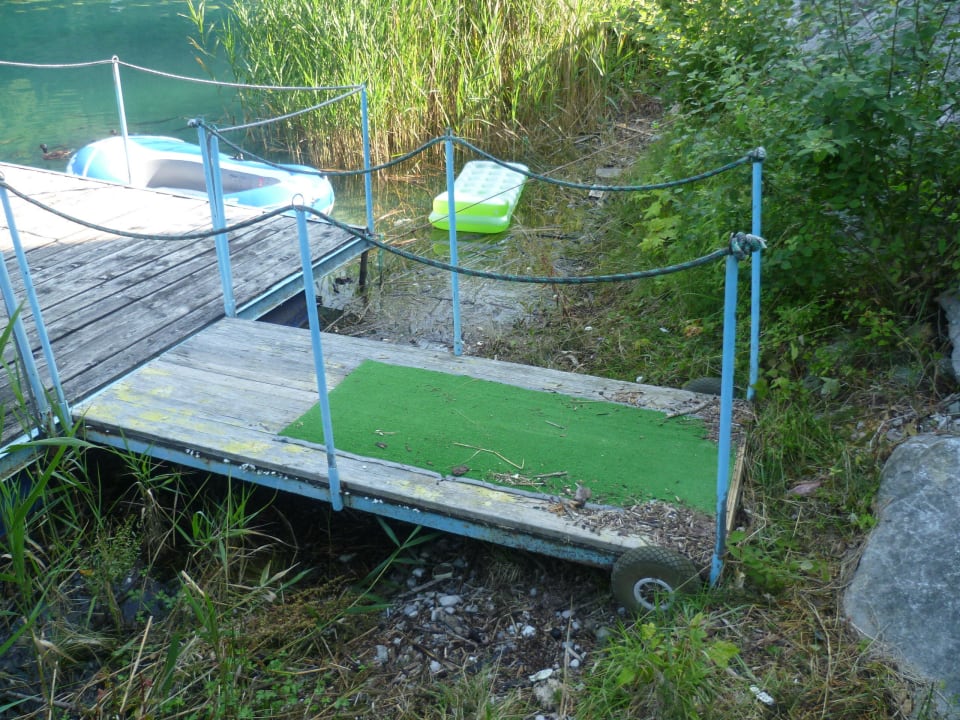 Gefählicher Zugang zum Badesteg  Hotel San Carlo