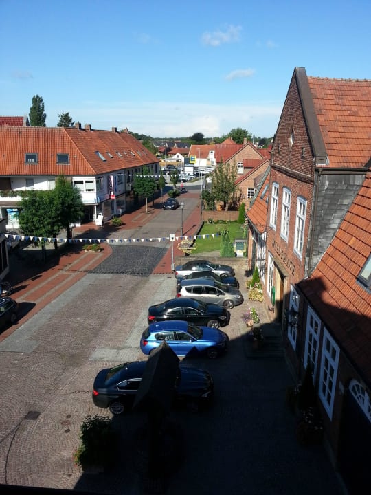 Blick auf die Hauptstraße aus der 2.Etage Z50 Burghotel Haselünne