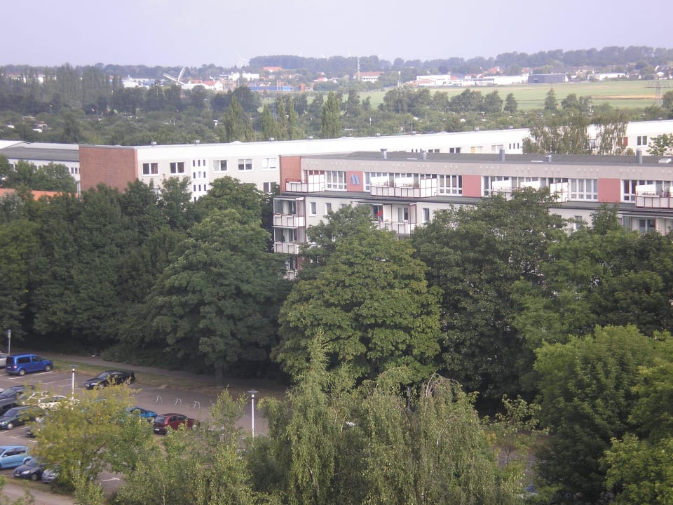 Blick nach rechts, über die Stadt Gästehaus Rostock Lütten Klein
