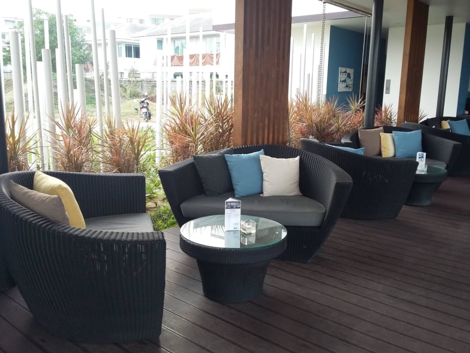 Nice lounge coaches of hotel beach club Amari Hua Hin