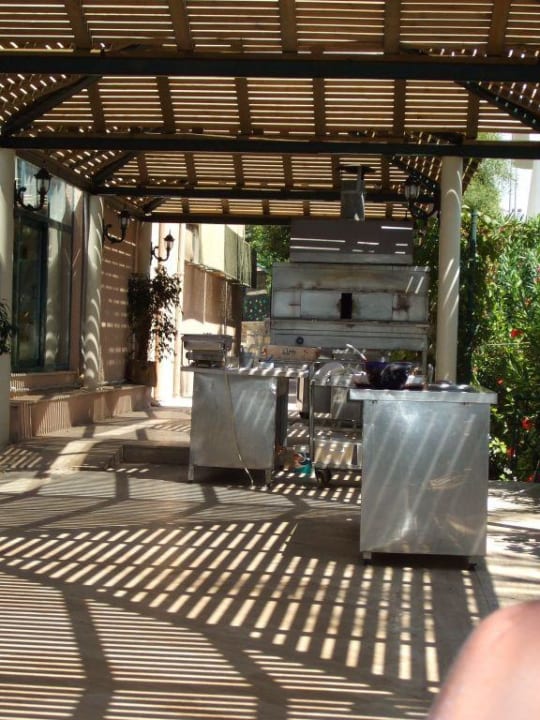 Aussenbereich Restaurant Aska Hotel Just in Beach