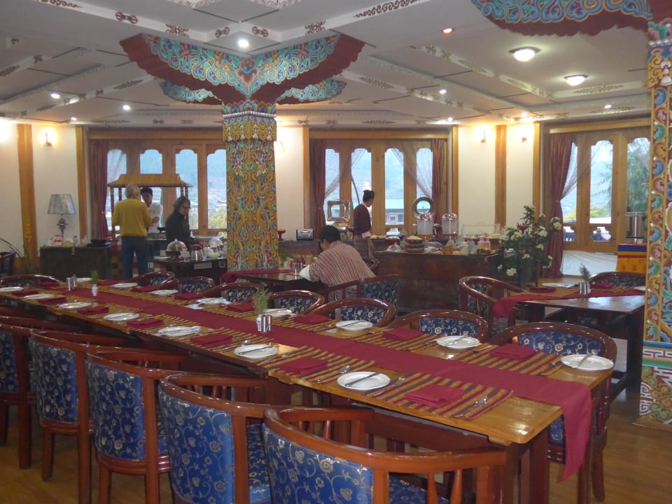 Der große Speisesaal Hotel Tashi Namgay Resort