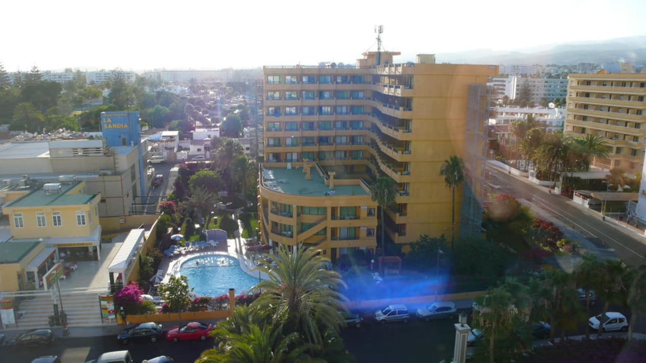 Ausblick zur Rückseite Hotel Riu Palace Palmeras