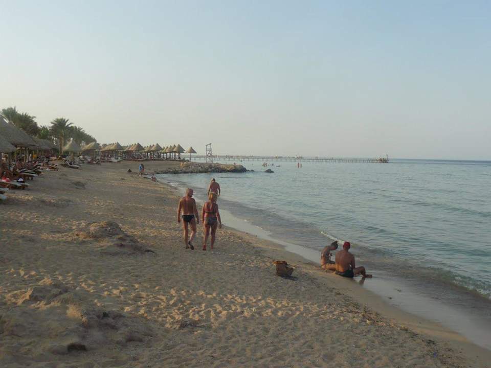 Gorąca i niezbyt piękna plaża ale rafa Git! Sharm Grand Plaza Resort