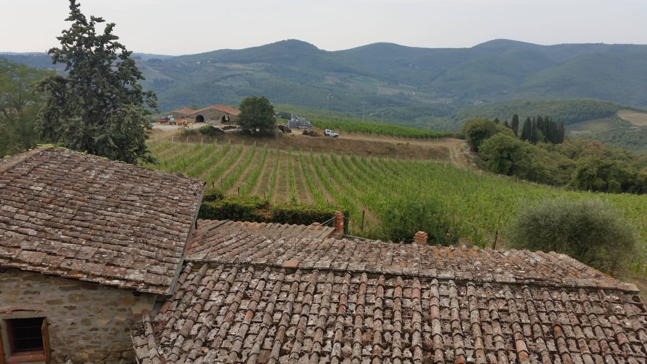 Ausblick aus Schlafzimmer 2 Hotel Fattoria Castelvecchi