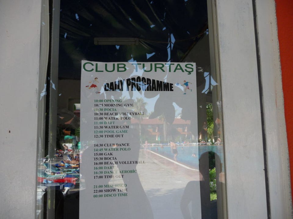 Animationsplan Club Turtas Beach Hotel