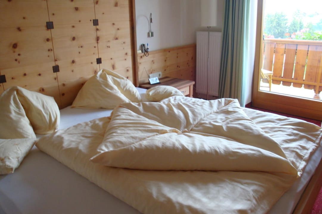 Eine andere Möglichkeit ein Bett zu machen Hotel Wieslhof