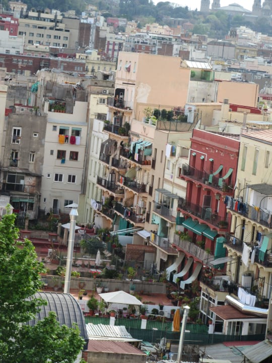 Blick in den Hinterhof Hotel Gaudi
