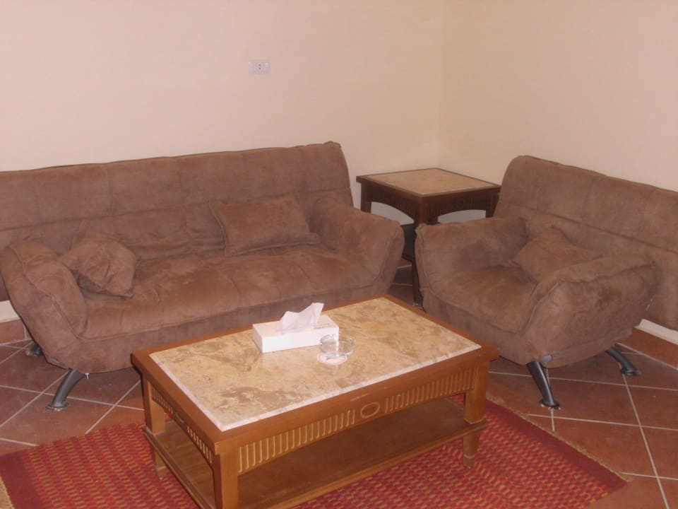 Sitzgelegenheit in der Familiensuite Charmillion Club Aqua Park