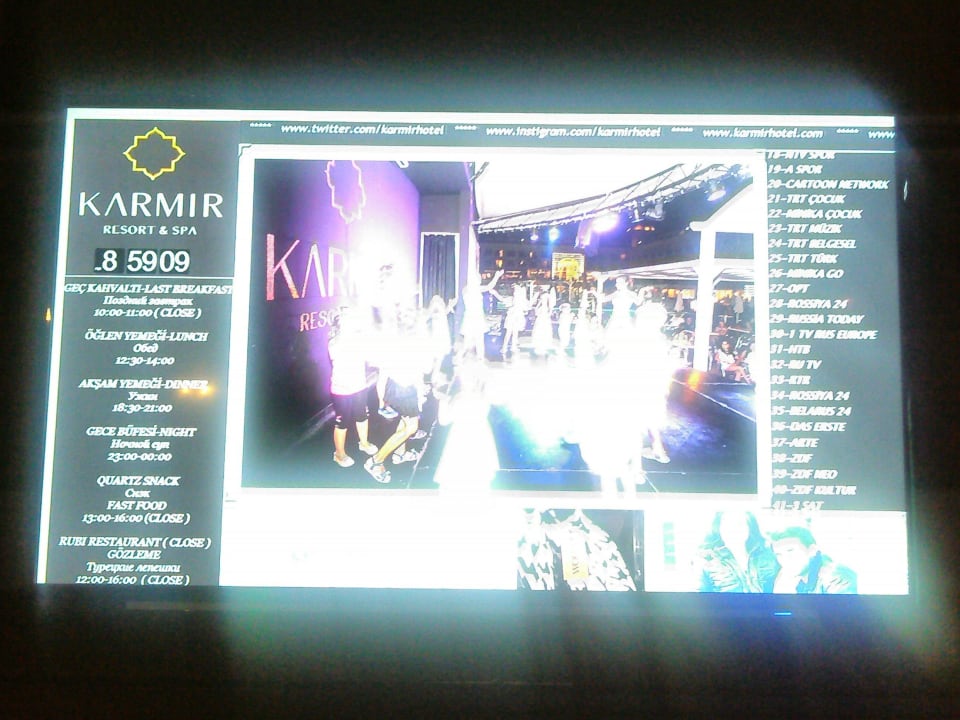 TV  Information Karmir Resort & Spa