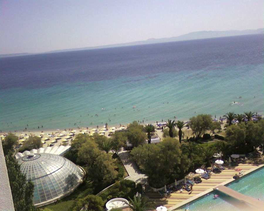 Blick vom Balkon Pallini Beach Hotel