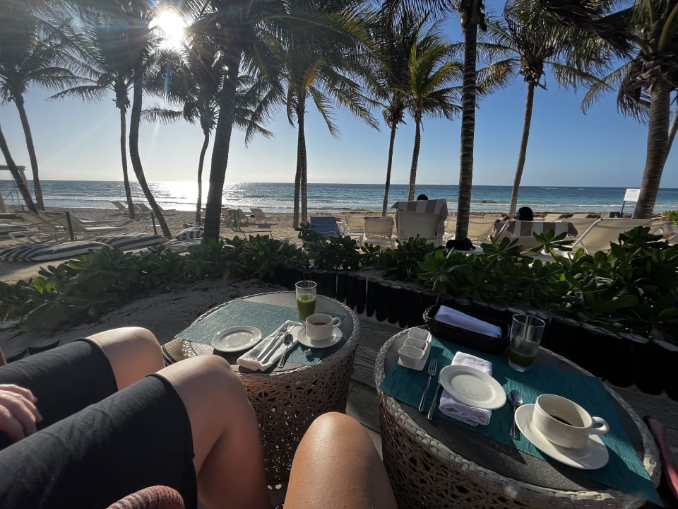 Ausblick beim Frühstück i Catalonia Royal Tulum Beach Spa Resort